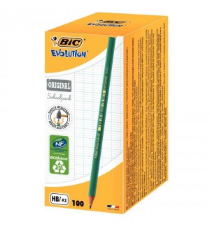 CRAYON GRAPHITE HB BIC EVOLUTION MAXI PACK DE 100