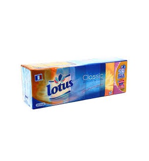 PAQUET DE 15 ETUIS DE 9 MOUCHOIRS LOTUS