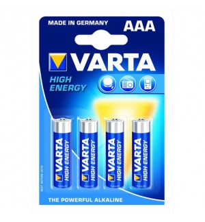 BLISTER 4 PILES VARTA HIGH ENERGY LR03-AAA