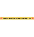 STICKER DE SOL "GARDEZ VOS DISTANCE" 150X10