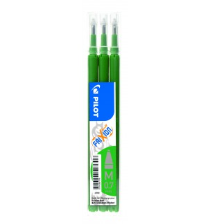 3 RECHARGES PILOT FRIXION VERTES