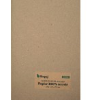 BOITE 50 FEUILLES PAPIER 250G BLANC 100% RECYCLE A4