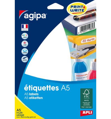 ETIQUETTES AUTOCOLLANTES 48.5X25mm - PAQUET DE 320