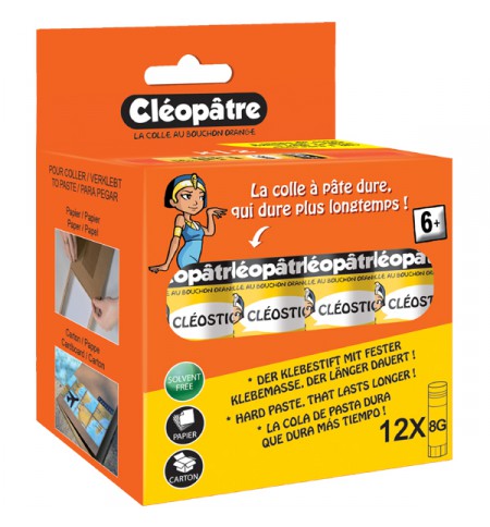 BLISTER DE 12 BATONS DE COLLE EN 8G CLEOPATRE