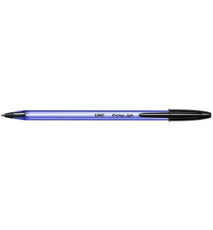 STYLO BIC CRISTAL SOFT HEXAGONAL POINTE 1.2mm NOIR