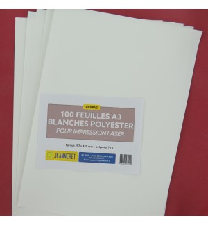 POLYESTER BLANC 75µ  A3 - BOITE 100F