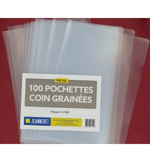 100 POCHETTES COIN 11/100° A4 INCOLORE