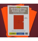 ETIQUETTES LASER ROUGE FLUO 210X148mm-BOITE DE 40/3671-FR6