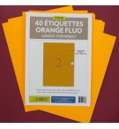 ETIQUETTES LASER ORANGE FLUO 210X148mm-BOITE DE 40/4035-FO6