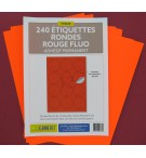 ETIQUETTES LASER ROUGE FLUO DIAM 63mm-BOITE DE 240/3397-FR21