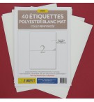 ETIQ POLYESTER BLANC MAT 210X148,5 /SACHET 40