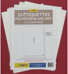 ETIQ POLYESTER BLANC MAT 210X297/SACHET 20