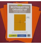 ETIQUETTES LASER ORANGE 105X148.5/SACHET 80