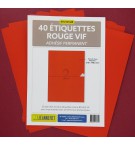 ETIQUETTES LASER ROUGE 210X148/SACHET 40