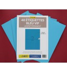 ETIQUETTES LASER BLEU 210X148/SACHET 40