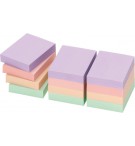 BLOC TYPE POST IT 40X50mm PASTEL ASSORTIS - PAQUET DE 12