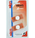 AIMANTS 23X55mm ROUGES - PAQUET DE 2