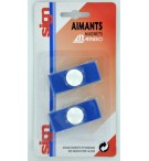 AIMANTS 23X55mm BLEUS - PAQUET DE 2