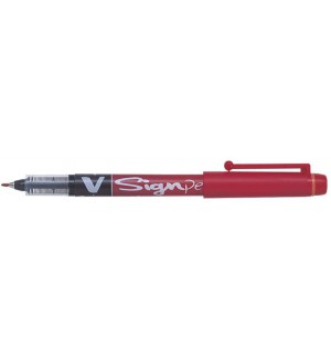 STYLO FEUTRE PILOT V SIGN PEN ROUGE