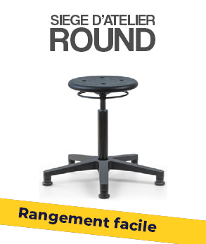 Siège d'atelier nettoyage facile ATEROUND